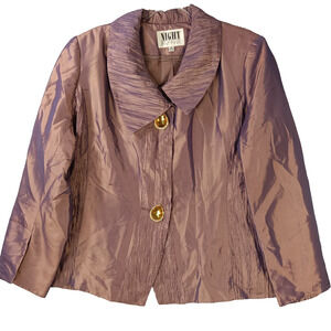 NIGHT Studio Size 18 2Pc Skirt Suit Shimmer Jacket Mauve Elegant vintage-style